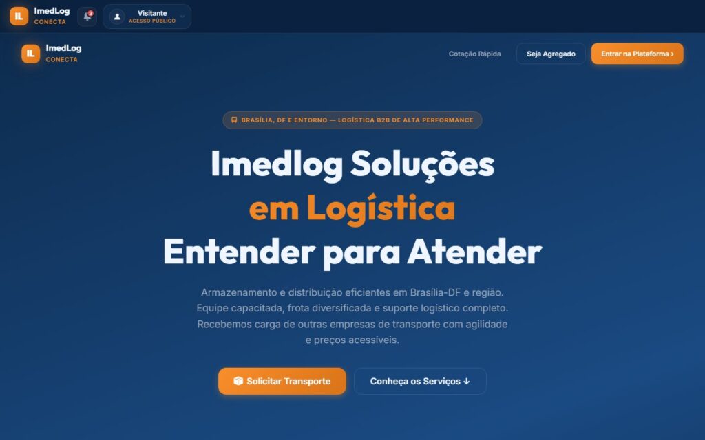 Plataforma ImedLog Conecta desenvolvida pela JCML